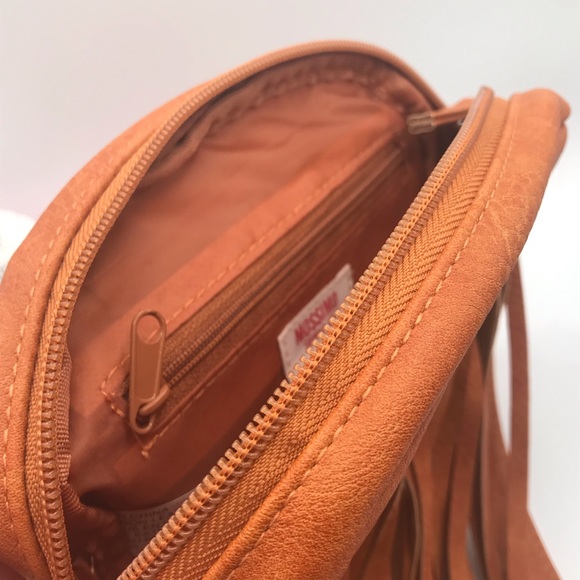 NWOT Mossimo Supply Co. Small Camel Crossbody Purse with Fringe - Picture 4 of 8